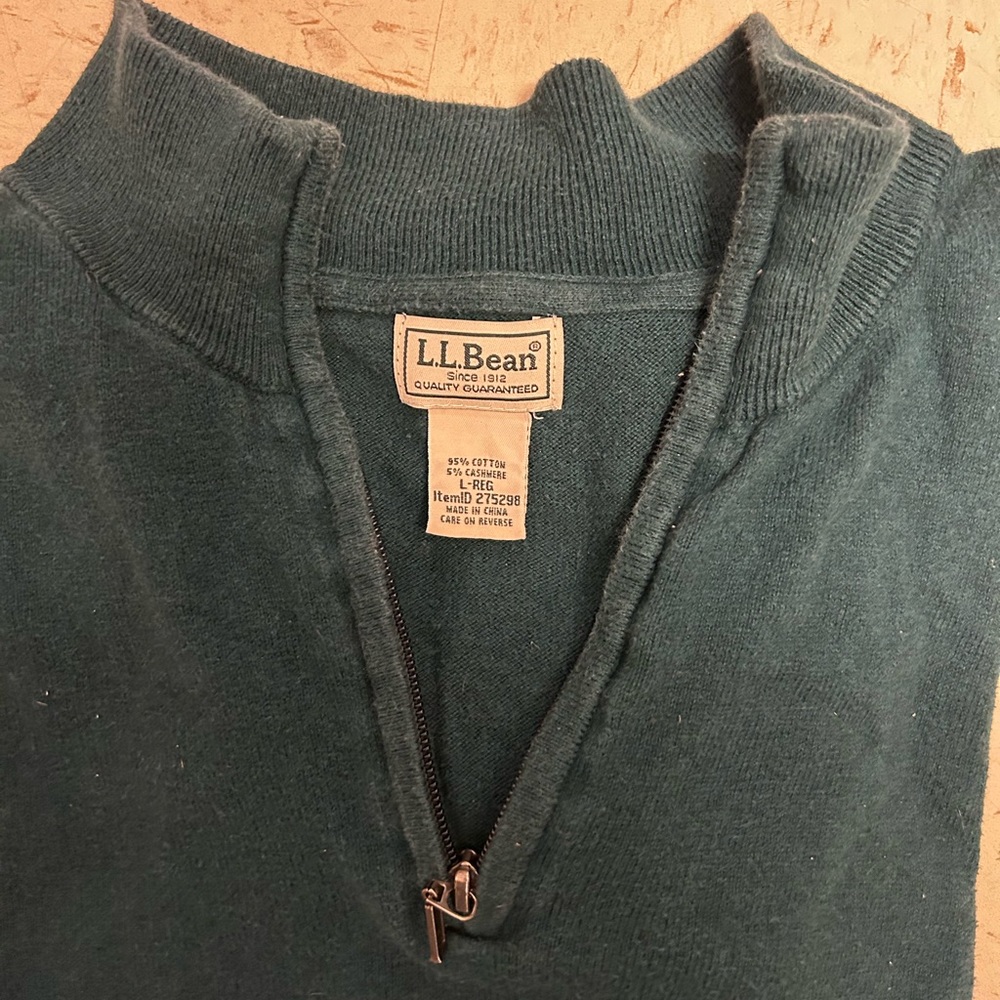 L.L. Bean dark teal pullover sweater